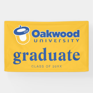 Diploma-uitreiking Universiteit van Oakwood Spandoek