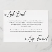 Diploma-uitreiking vroeger en nu Foto Collage Aank Folie Uitnodiging (Achterkant)