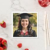 Diploma-uitreikingsfeest foto script gefeliciteerd servet (Insitu)