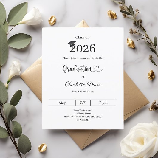 Diploma-uitreikingsfeest moderne klas van 2026 uit