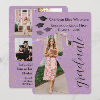 Diploma-uitreikingsfeest uitnodigingskaart kaart