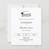 Diploma-uitreikingsfeest zwart wit klas 2026 uitno (Voorkant)