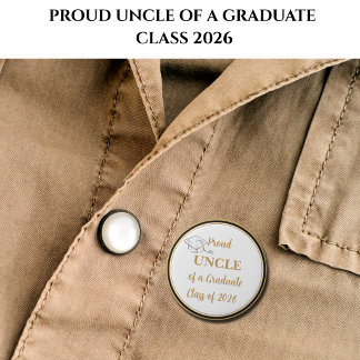 Diploma-uitreikingsknop – Trots OOM van afgestudee Ronde Button 5,7 Cm