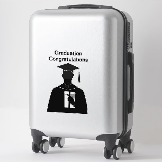 Diploma vasthoudend afgestudeerde sticker (Koffer)