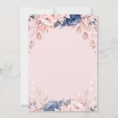 Diplomamuts, Bloemen Licht Roze Afstuderen  Kaart (Achterkant)