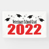 Diploma's en Afstudeerder van de diergeneeskunde 2 Spandoek (Horizontaal)