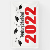 Diploma's en Afstudeerder van de diergeneeskunde 2 Spandoek (Verticaal)