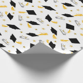 Diploma's en afstudeerhoeden cadeaupapier (Hoek)