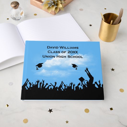 Diploma's in de lucht gastenboek (Voorkant open)
