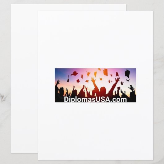 diploma's of diploma's op de middelbare school Rep (Voorkant / Achterkant)