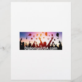 diploma's of diploma's op de middelbare school Rep Briefhoofd