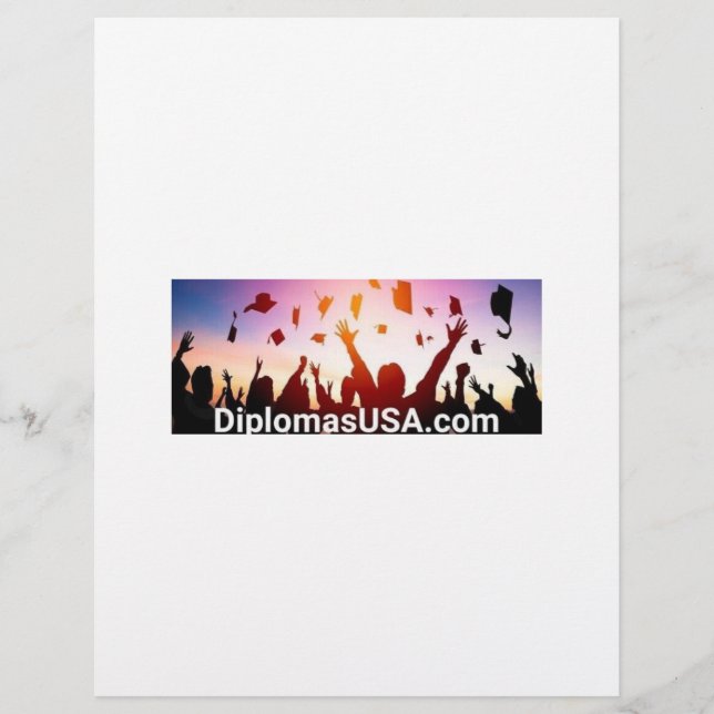 diploma's of diploma's op de middelbare school Rep Briefhoofd (Voorkant)