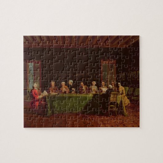 Diplomatieke bijeenkomst (olie op canvas) legpuzzel (Horizontaal)