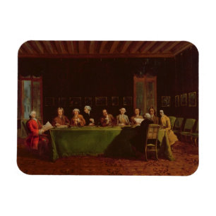 Diplomatieke bijeenkomst (olie op canvas) magneet