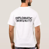 Diplomatieke immuniteit t-shirt (Achterkant)