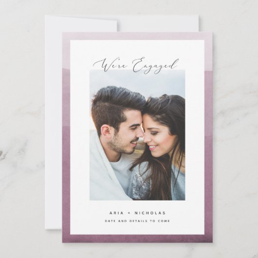 Dipped Border | Foto-Verloving Aankondiging (Voorkant)