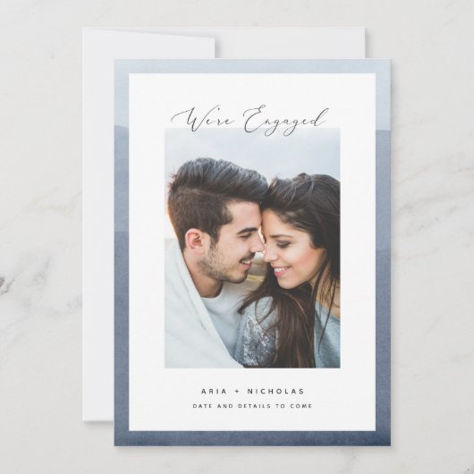 Dipped Border | Foto-Verloving Aankondiging (Voorkant)