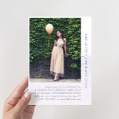 Dipped Pastel One Photo Graduation Party Kaart