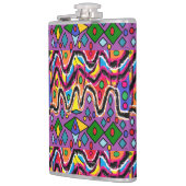 Dippy Hippy Retro schilderstijl Heupfles (Links)