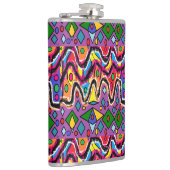 Dippy Hippy Retro schilderstijl Heupfles (Rechts)