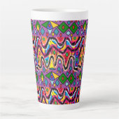 Dippy Hippy Retro schilderstijl Latte Mok (Voorkant)