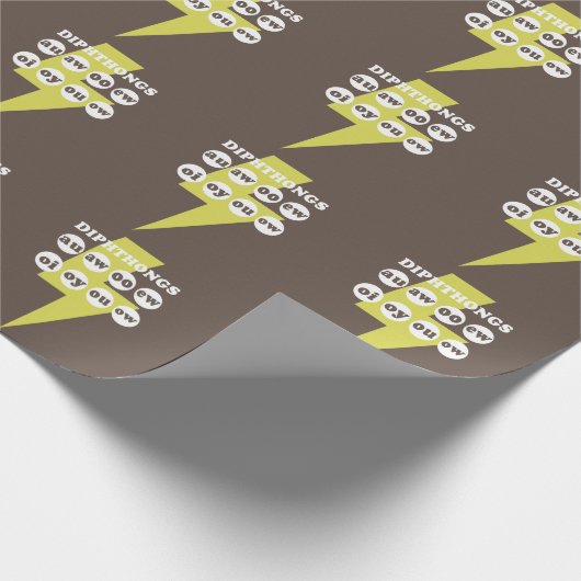 Dipthongs Engels leren met phonics Cadeaupapier (Hoek)