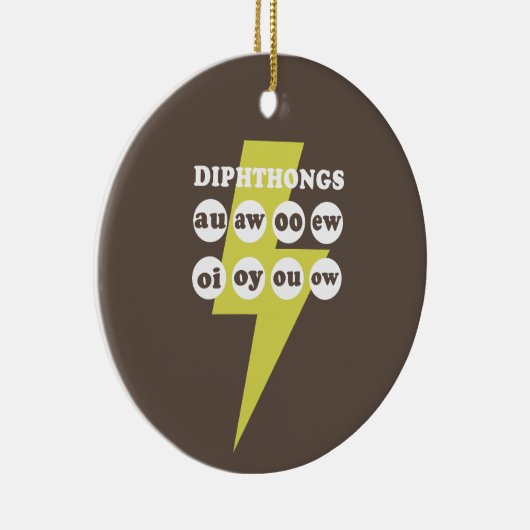 Dipthongs Engels leren met phonics Keramisch Ornament (Rechts)