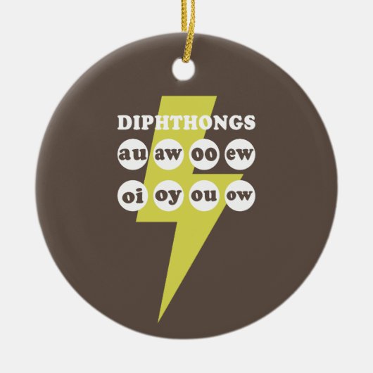 Dipthongs Engels leren met phonics Keramisch Ornament (Voorkant)