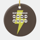 Dipthongs Engels leren met phonics Keramisch Ornament (Achterkant)
