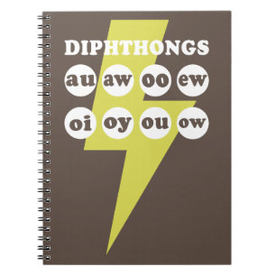Dipthongs Engels leren met phonics Notitieboek