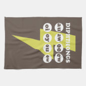 Dipthongs Engels leren met phonics Theedoek (Horizontaal)