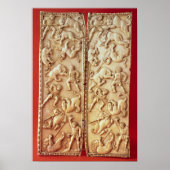 Diptych met een leeuwenjachtscène poster (Voorkant)