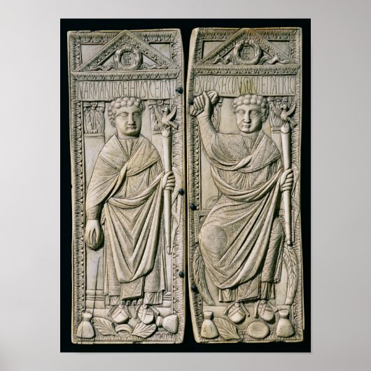 Diptych of Boethius Consul in 487 AD Poster (Voorkant)