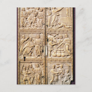 Diptych toont de Miracles van Christus Briefkaart