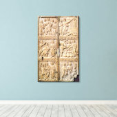 Diptych toont de Miracles van Christus Canvas Afdruk (Insitu (Houten vloer))