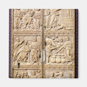 Diptych toont de Miracles van Christus Magneet