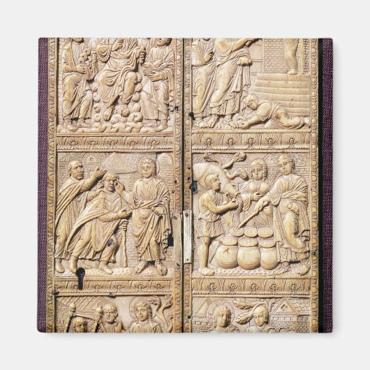 Diptych toont de Miracles van Christus Magneet (Voorkant)