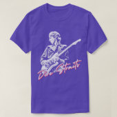 Dire Straits Retro Vervaagd Stijl Fan Design T-shirt (Design voorkant)