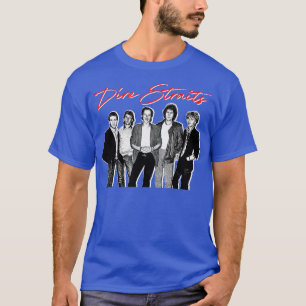 Dire Straits Retro Vervaagd Stijl Ventilator Ontwe T-shirt