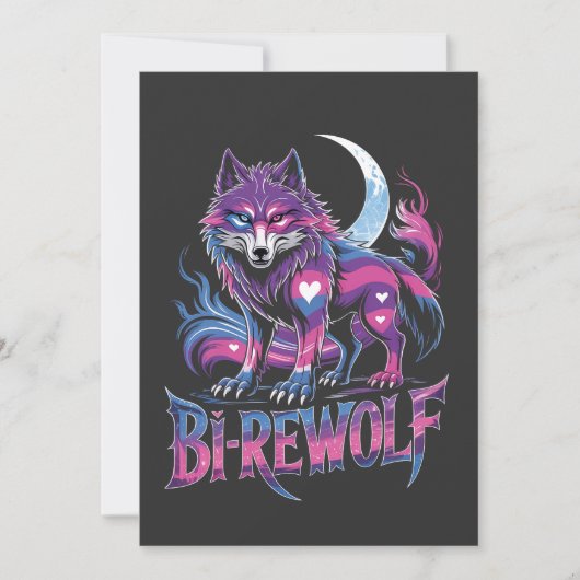 Dire Wolf Birewolf Biseksueel LGBT Kaart (Voorkant)