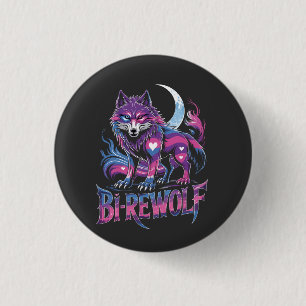 Dire Wolf Birewolf Biseksueel LGBT Ronde Button 3,2 Cm