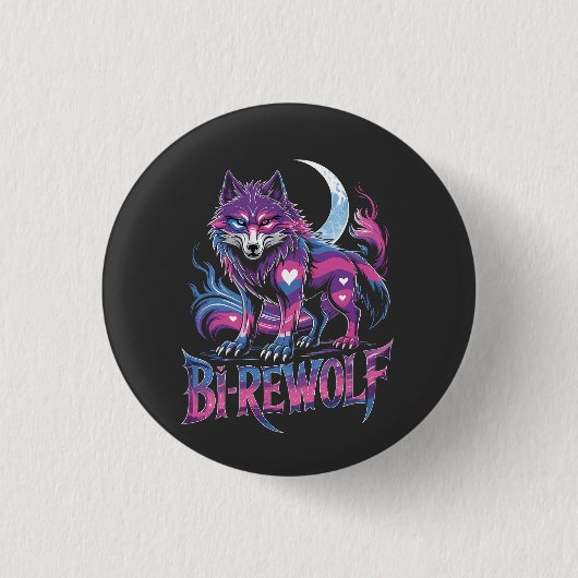 Dire Wolf Birewolf Biseksueel LGBT Ronde Button 3,2 Cm (Voorkant)