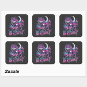 Dire Wolf Birewolf Biseksueel LGBT Vierkante Sticker (Vel)