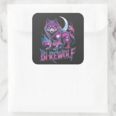 Dire Wolf Birewolf Biseksueel LGBT Vierkante Sticker (Tas)