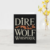 Dire Wolf Whisperer Grunge Kaart (Gele Bloem)