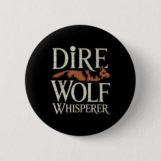 Dire Wolf Whisperer Grunge Ronde Button 5,7 Cm (Voorkant)
