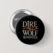 Dire Wolf Whisperer Grunge Ronde Button 5,7 Cm (Voorkant /achterkant)