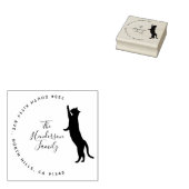 Dirección de devolución mínima de familia de gato rubberstempel (Gestempeld)