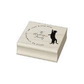 Dirección de devolución mínima de familia de gato rubberstempel (Stempel)