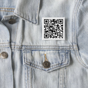 Direct aangemaakte QR-code (door uw URL in te voer Vierkante Button 5,1 Cm